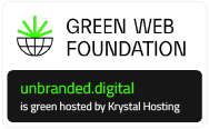 Unbranded Digital's website is certified green hosting by the Green Web Foundation.