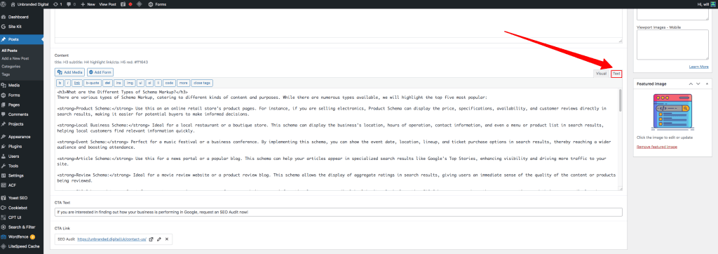 Step 1 - Uploading Schema to WordPress