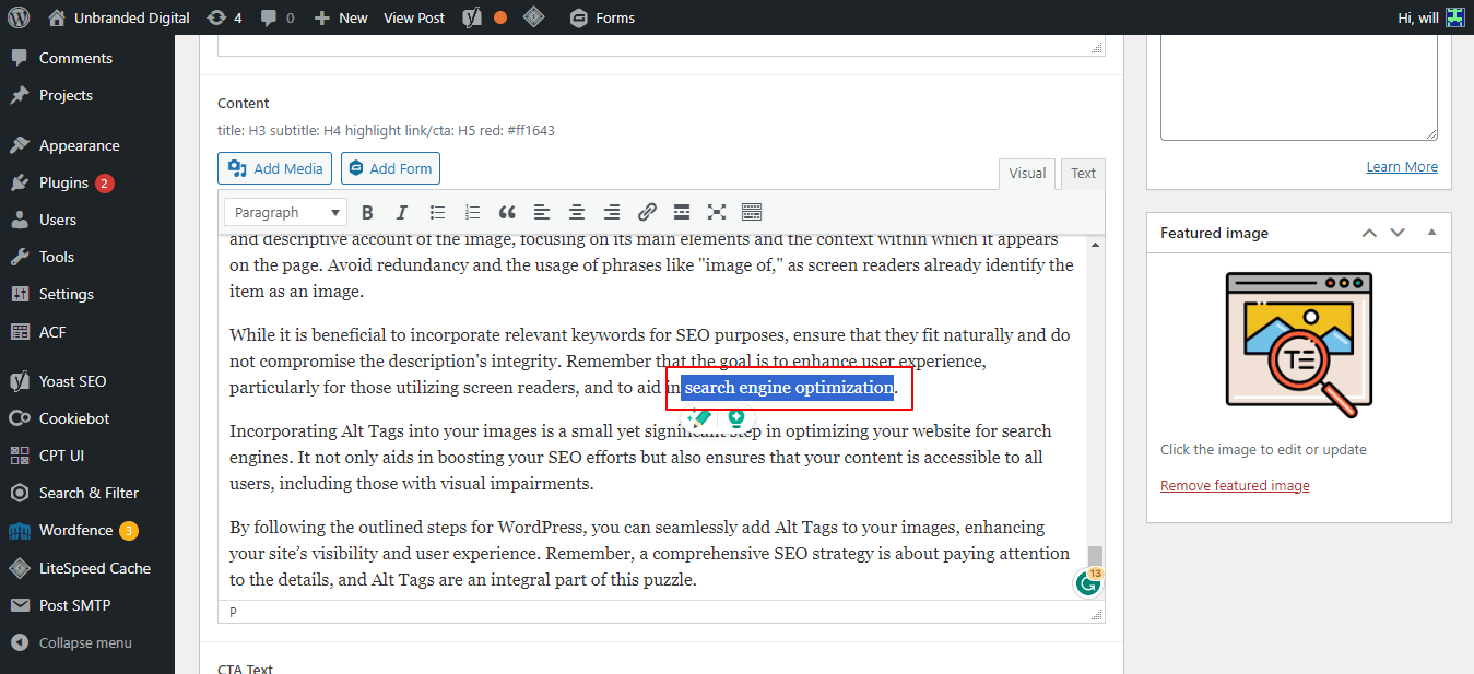 Step 2 - Internal Linking