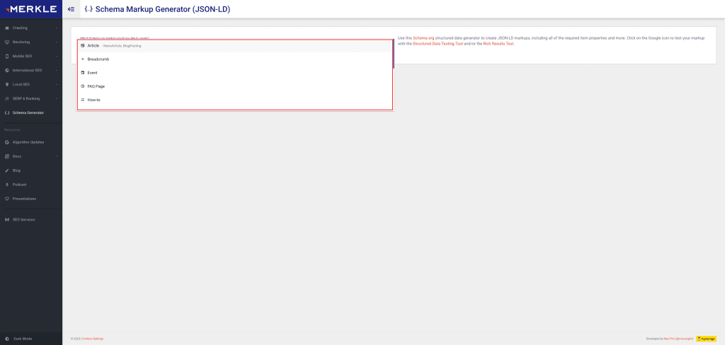 Step 2 - Schema Generator