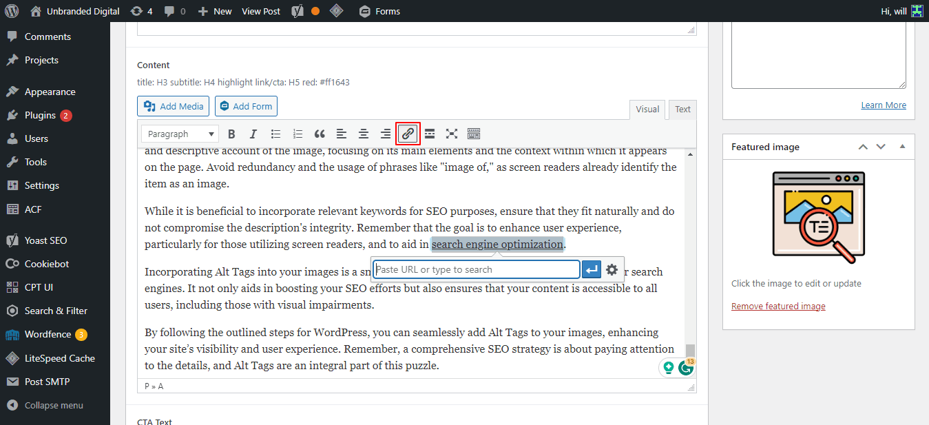 Step 3 - Internal Linking