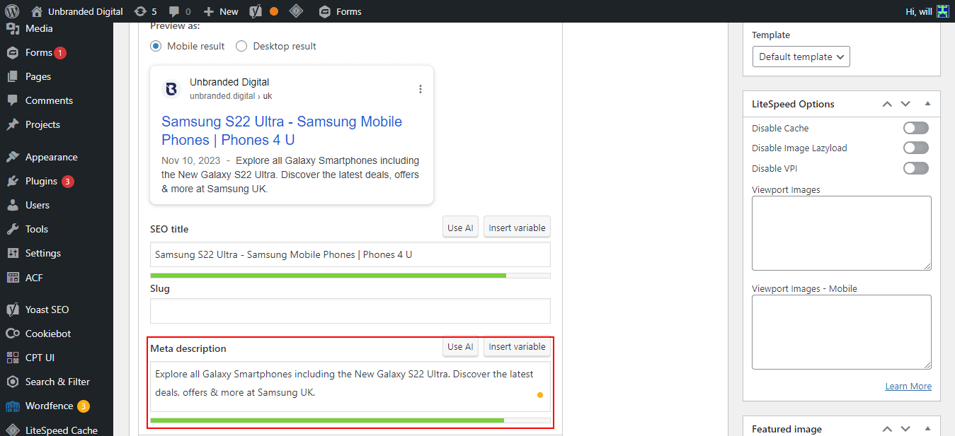Step 3 - Meta Description