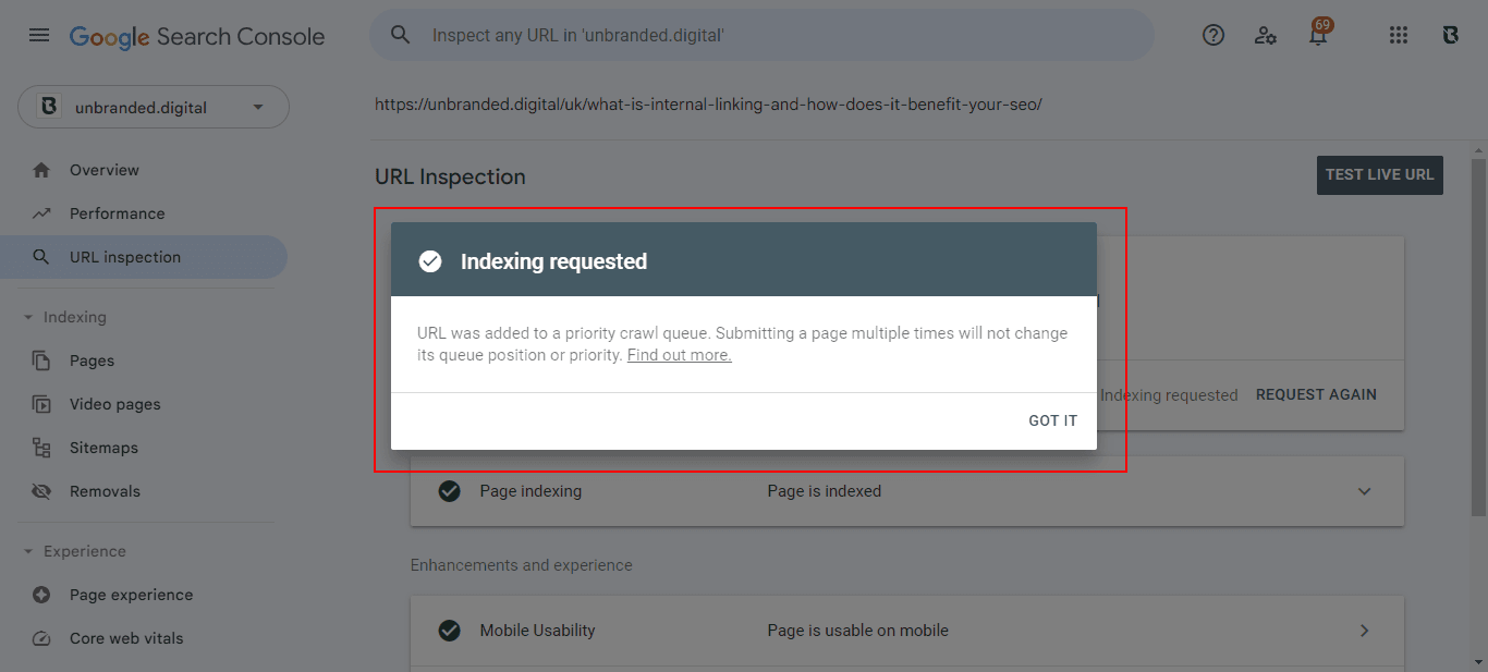 Step 6 - Indexing Page